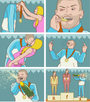 template meme third place celebration podium troisieme place medaille champagne celebration fete jo victoire argent bronze comic third