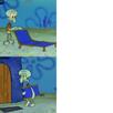template meme squidward chair carlo transat chaise bob eponge pret pret entre rentre mange pas retour maison fuit