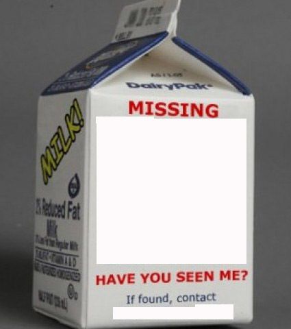 Sticker template meme milk carton missing disparu avis de recherche brique de lait carton de lait avez vous vu recherche perdu enfant disparu lait milk carton par risibot
