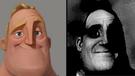 template meme traumatized mr incredible les indestructibles traumatise ombre sombre souvenir horrible choc phases evolution pixar horreur incredible