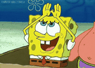 template meme spongebob rainbow gif animation bobleponge arc en ciel imagination patrick doigts en arc joie magie dessin anime enfantin