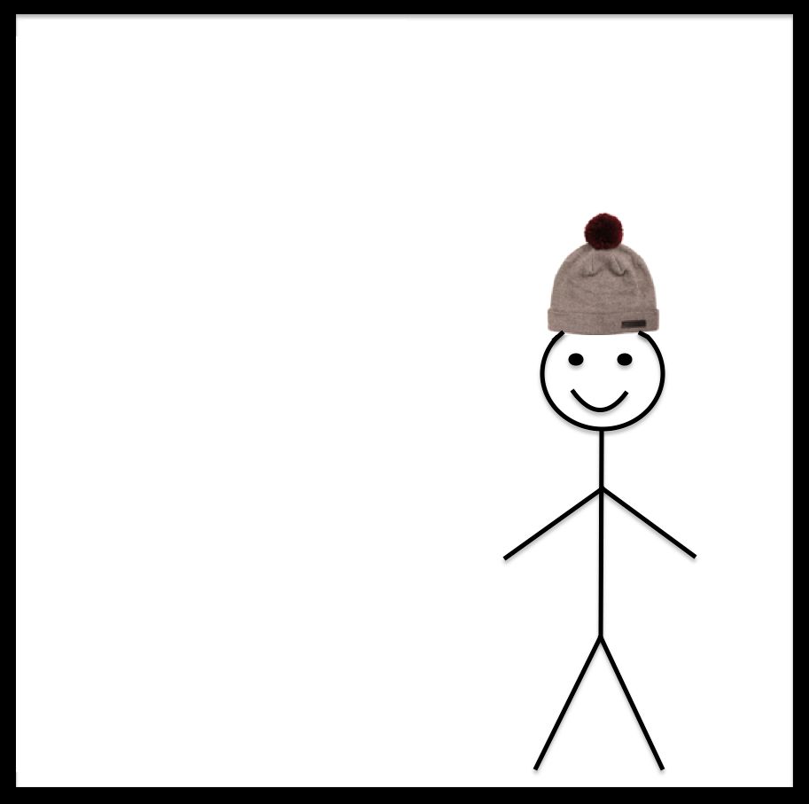 Sticker template meme be like bill bill stickman bonhomme allumette bonnet suis l exemple conseil moralisateur sois comme bill intelligent bon comportement like bonhomme par risibot
