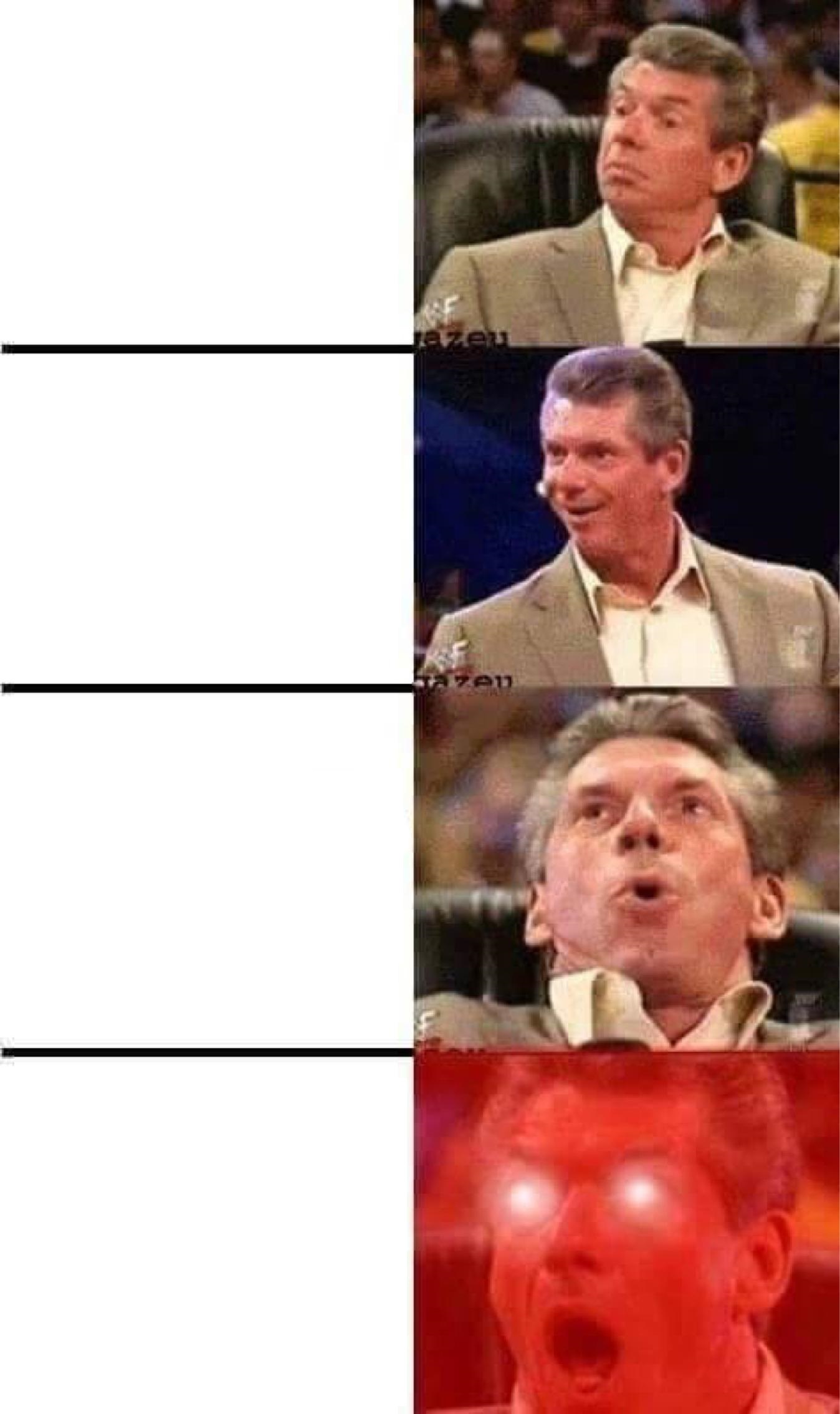Sticker template meme vince mcmahon reaction with glowing eyes yeux brillants wwe catch evolution cerveau galactique ascension surpris excite crescendo vince mcmahon par risibot