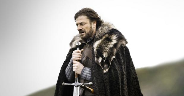Sticker template meme winter is coming game of thrones ned stark sean bean epee hiver arrive menace serie sombre avertissement stark winter par risibot