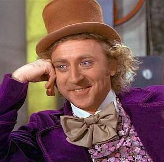Sticker template meme creepy condescending wonka willy wonka gene wilder sourire narquois condescendant ironie ah oui sarcasme toi aussi dis moi condescending wonka par risibot