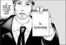 template meme makima is listening chainsaw man denji manga ecoute carnet je t ecoute croc anime manga fiction makima listening chainsaw