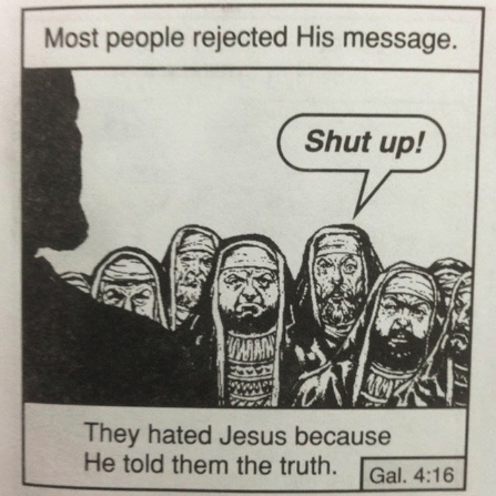 Sticker template meme hated jesus jesus verite rejet ferme la shut up religion christ bible message dispute blague controverse par risibot