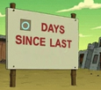 template meme futurama zero days since last jours depuis dernier accident panneau compteur jours sans humour
