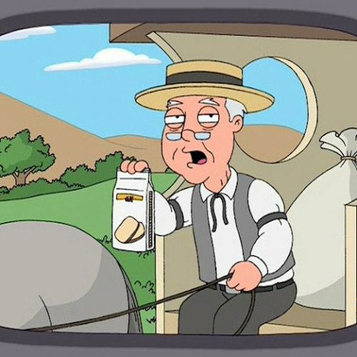 Sticker template meme pepperidge farm remembers family guy souvient nostalgie vieux biscuit souvenir autrefois tradition vieillard dessin anime par risibot
