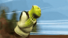 template meme gif animation shrek course court fuite fuit sprint panique ogre dreamworks vite shrek running