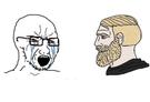 template meme soyboy chad wojak barbu pleure virgin vs chad soja beta alpha homme comparaison soyboy vs yes chad nerd