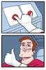 template meme deux boutons les deux bouton dilemme choix appuie pouce combo indecision tout two buttons pressed double choix indecis