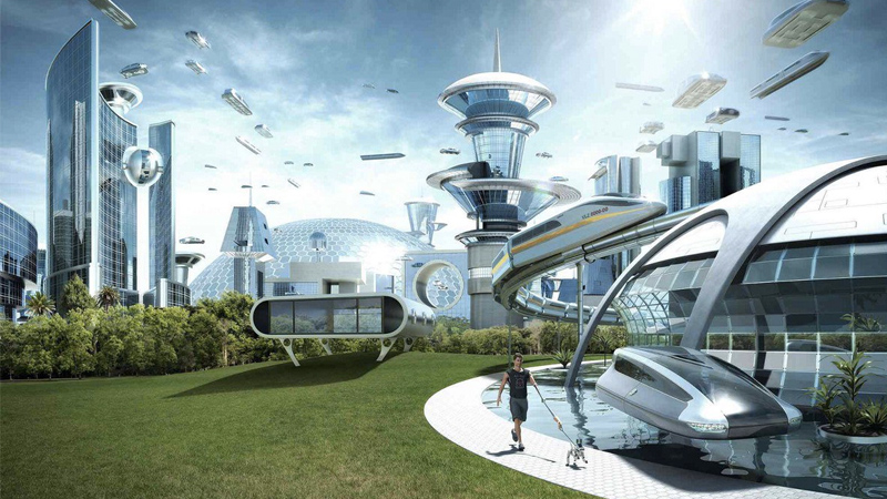 Sticker template meme futur monde utopie ville futuriste parfait si seulement avenir technologie ideal science fiction dystopie sans ca par risibot