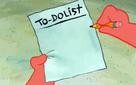 template meme patrick bobleponge liste todo to do list taches stylo programme rien a faire paresse feuille reaction