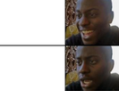 template meme oh yeah oh no joie deception sourire choc surprise noir mauvaise nouvelle gag blague tristesse reaction