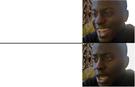 template meme disappointed black guy decu mec qui rit deception content puis triste espoir chute moral realisation pas cool surpris reaction drole