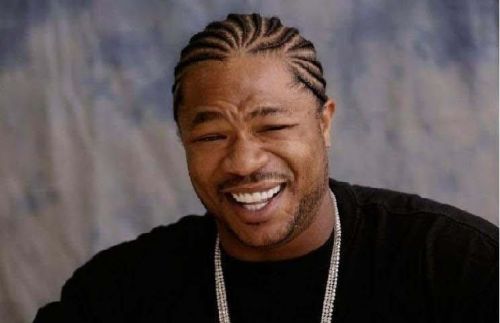 Sticker template meme yo dawg heard you xzibit pimp my ride rire collier mets un dans un cousin rapper yo dawg recursion reaction drole par risibot