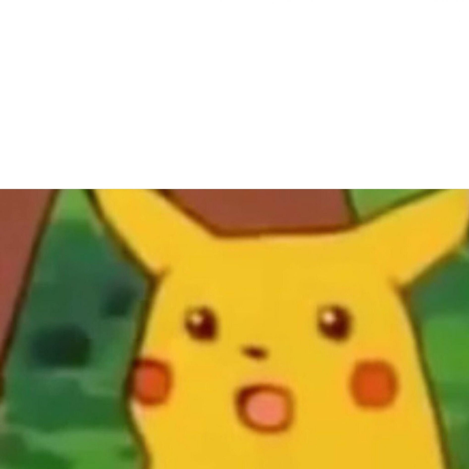 Sticker template meme surprised pikachu pikachu pokemon surpris choque bouche ouverte etonne evident consequence stupefait incredule reaction drole par risibot