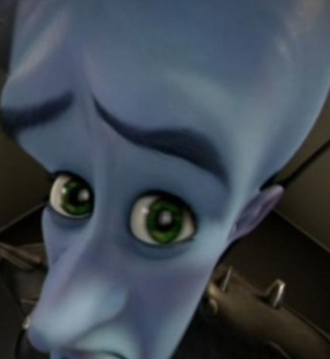 Sticker template meme megamind no bitches megamind pas de meuf celibataire triste decu solitude seul sans copine pas de bitches rejete reaction drole par risibot