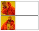 template meme no yes non oui drake rejet approbation choix prefere refuser accepter vide reaction drole