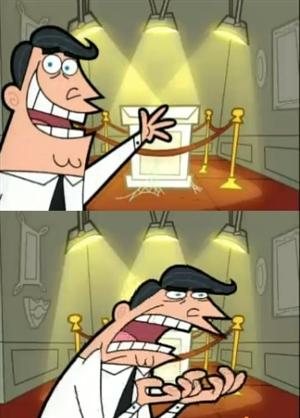 Sticker template meme trophy if i had one trophee timmy turner parrain magique remise prix fierte colere rage discours victoire reaction drole par risibot