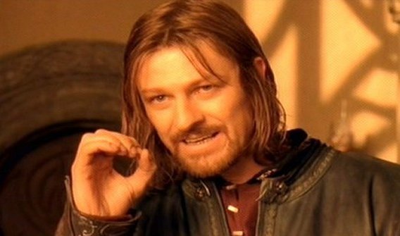 Sticker template meme one does not simply boromir seigneur des anneaux lotr on ne peut pas impossible simple sean bean mordor difficile reaction drole par risibot
