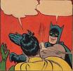 template meme batman slapping robin gifle claque robin baffe dc comics interdit tais toi correction silence reaction drole