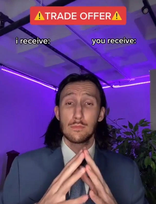 Sticker template meme trade offer echange offre tiktok recois proposition deal marche arnaque mains negociation costume reaction par risibot