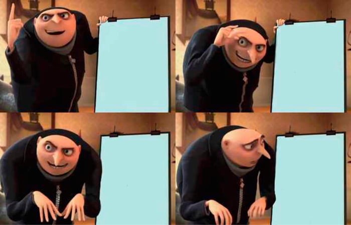 Sticker template meme gru plan moi minable plan gru schema echec reflexion tableau idee mechant dessin anime erreur reaction par risibot