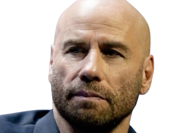 Sticker john travolta acteur danseur americain chauve cinquantaine quinquagenaire barbe yeux bleus bg par PubliusOvidius
