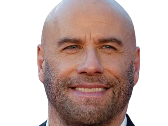 Sticker john travolta acteur danseur americain chauve cinquantaine quinquagenaire barbe yeux bleus bg par PubliusOvidius