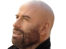 john travolta acteur danseur americain chauve cinquantaine quinquagenaire barbe yeux bleus bg