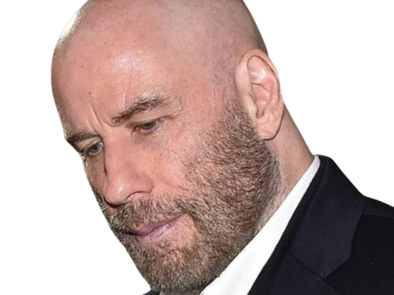 Sticker john travolta acteur danseur americain chauve cinquantaine quinquagenaire barbe yeux bleus bg par PubliusOvidius