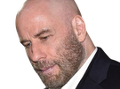 john travolta acteur danseur americain chauve cinquantaine quinquagenaire barbe yeux bleus bg
