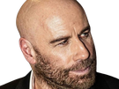 john travolta acteur danseur americain chauve cinquantaine quinquagenaire barbe yeux bleus bg