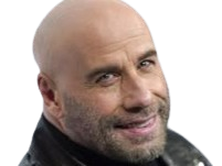 Sticker john travolta acteur danseur americain chauve cinquantaine quinquagenaire barbe yeux bleus bg par PubliusOvidius
