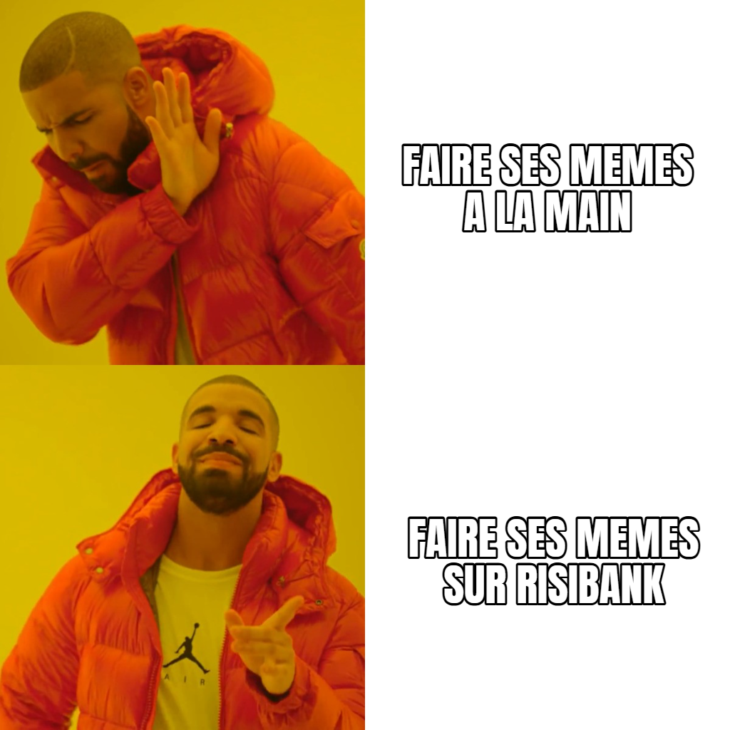 Sticker meme drake hotline bling choix comparaison rappeur rejet approbation memes risibank par OEO