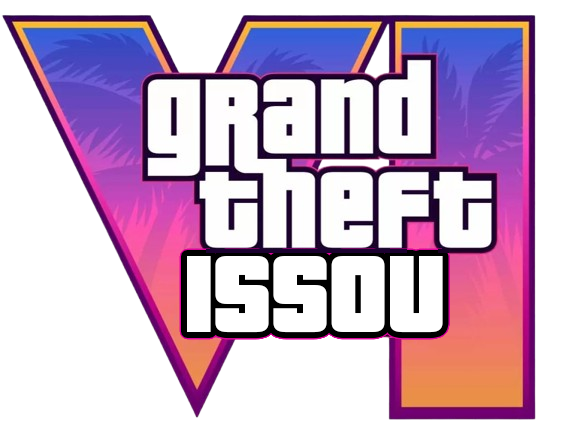Sticker logo grand theft issou auto gta vi 6 gta6 template par Vulkan