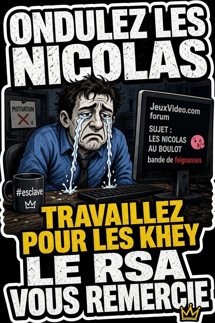 Sticker esclave nicolas pleure larmes larme ouin rsa aah nico par CobideSuede