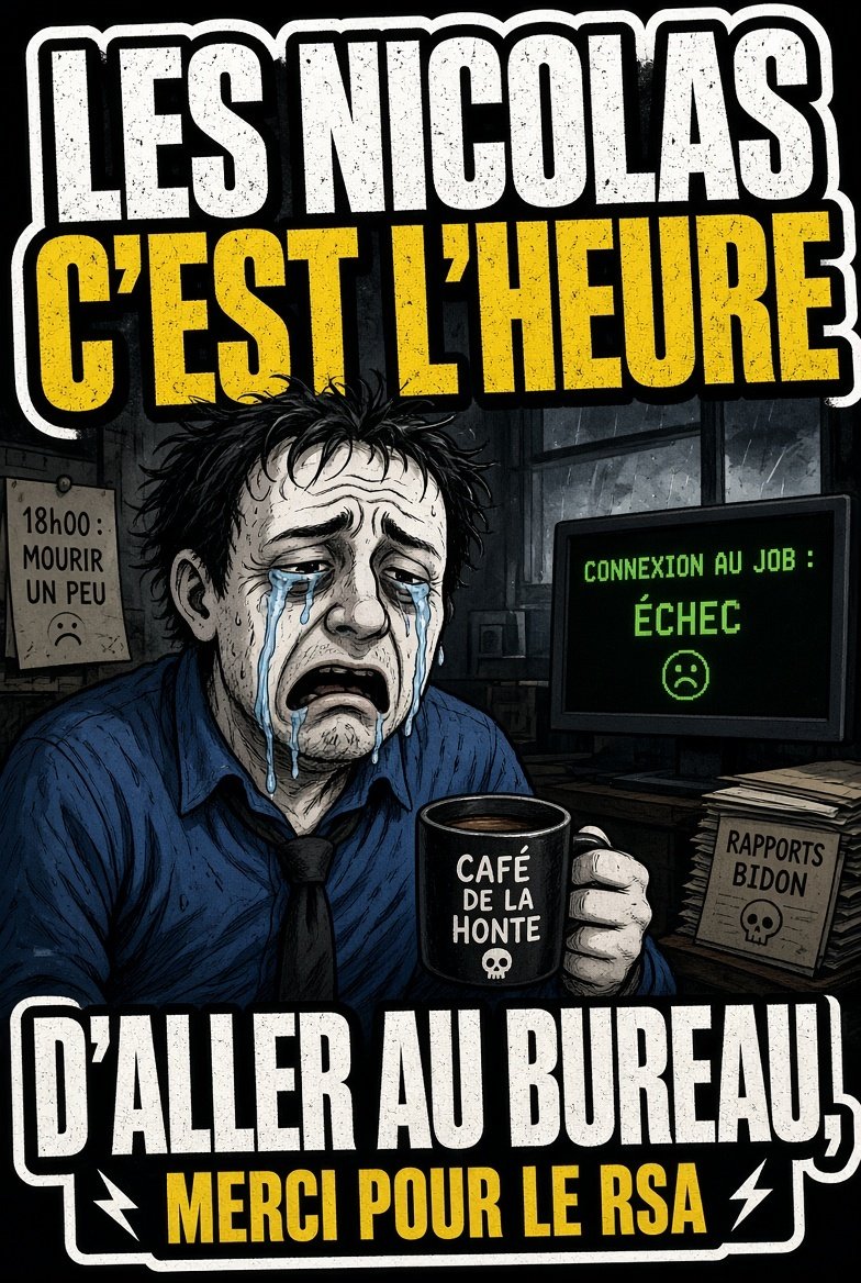 Sticker esclave nicolas pleure larmes larme ouin rsa aah nico par CobideSuede