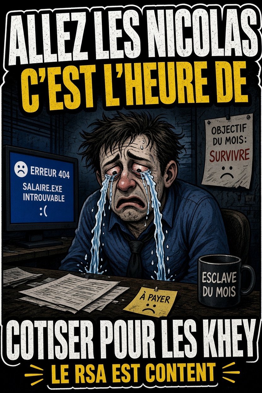 Sticker esclave nicolas pleure larmes larme ouin rsa aah nico par CobideSuede