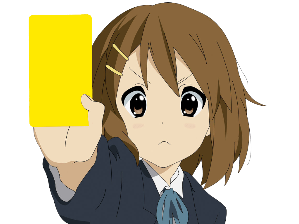 Sticker jaune foot jvc hirasawa carton yui kj kon attention par ArchReup