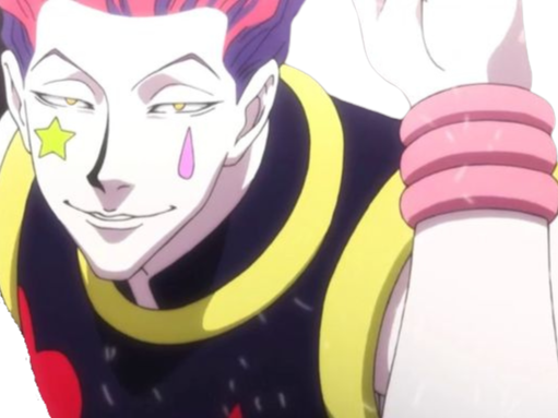 Sticker hisoka morou hunter hxh cheveux rouge yeux jaune clown isaac netero fic bloop par Bl0op