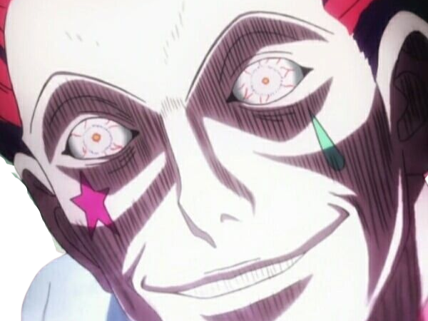 Sticker hisoka morou hunter hxh cheveux rouge yeux jaune clown isaac netero fic bloop par Bl0op