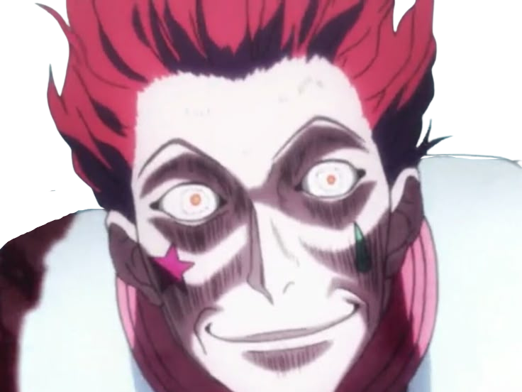 Sticker hisoka morou hunter hxh cheveux rouge yeux jaune clown isaac netero fic bloop par Bl0op