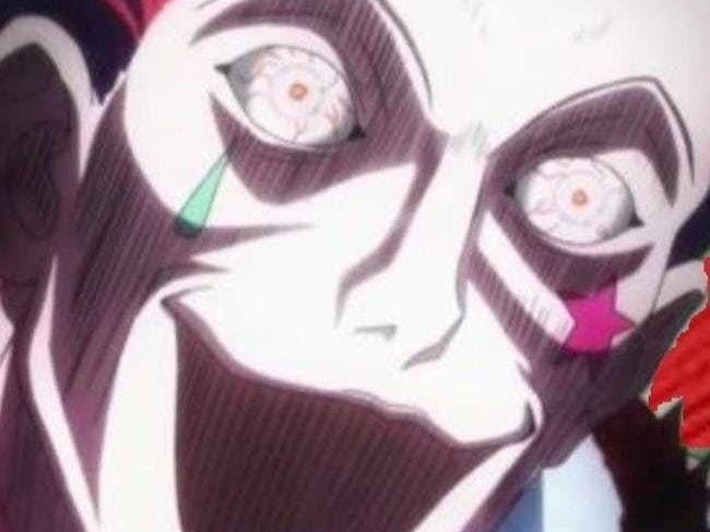 Sticker hisoka morou hunter hxh cheveux rouge yeux jaune clown isaac netero fic bloop par Bl0op
