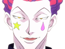hisoka morou hunter hxh cheveux rouge yeux jaune clown isaac netero fic bloop