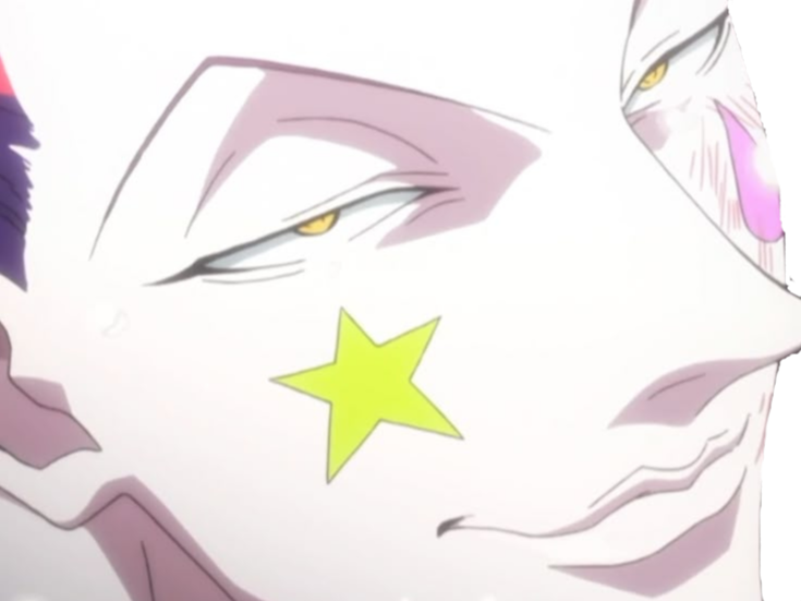 Sticker hisoka morou hunter hxh cheveux rouge yeux jaune clown isaac netero fic bloop par Bl0op