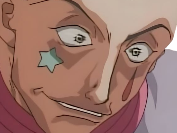 Sticker hisoka morou hunter hxh cheveux rouge yeux jaune clown isaac netero fic bloop par Bl0op