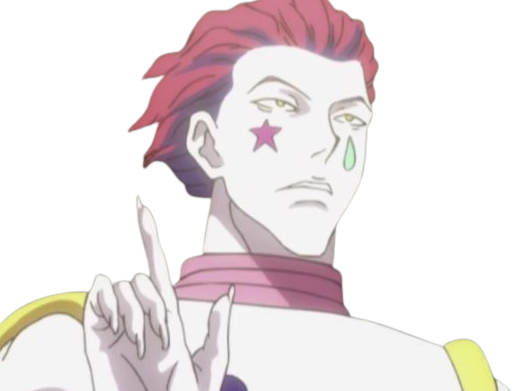 Sticker hisoka morou hunter hxh cheveux rouge yeux jaune clown isaac netero fic bloop par Bl0op